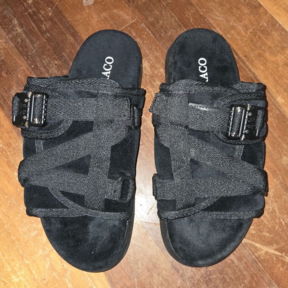 DRACO Slides 9-10 Mens Phantom Black Remastered NEW Sandals Shoes